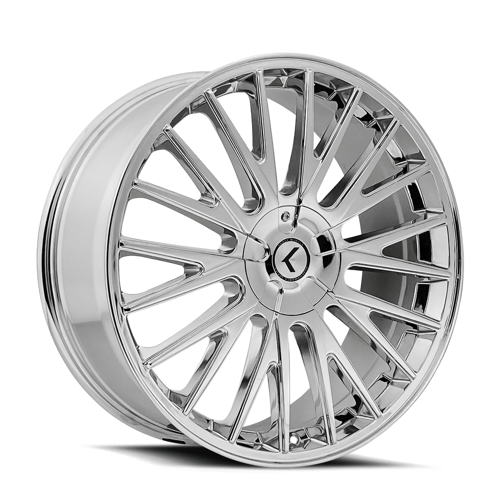 KRAZE DOUBLE DOWN KR185 CHROME 17X8 5-112/5-120 38MM 74.1MM