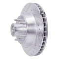 R1 Concepts Brake Rotor Drilled and Slotted Silver Fits Chrysler 300