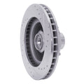 R1 Concepts Brake Rotor Drilled and Slotted Silver Fits Chrysler 300
