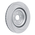 R1 15-21 Lexus GS F Left Front Slotted Black Brake Rotor