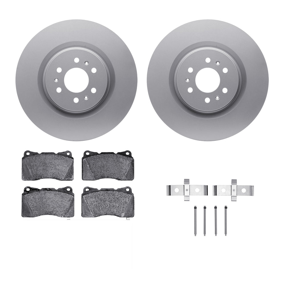 R1 Concepts Brake Rotor- Carbon Coated with Ceramic Pads Hdw Fits Cadillac CTS