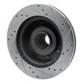R1 95-07 Ford E-350 Econoline Front Left Drilled & Slotted Silver Brake Rotor