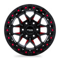 ZION 18X9 6X139.7 ET0 CB106.1 GLOSS BLACK MILLED RED