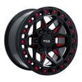 ZION 18X9 6X139.7 ET0 CB106.1 GLOSS BLACK MILLED RED