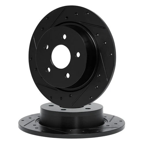R1 Concepts Brake Rotor- D/S - Black Fits Acura RL