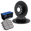 R1 Concepts Brake Rotor- Slotted - Black with Semi-Met Pads Fits Suzuki Samurai