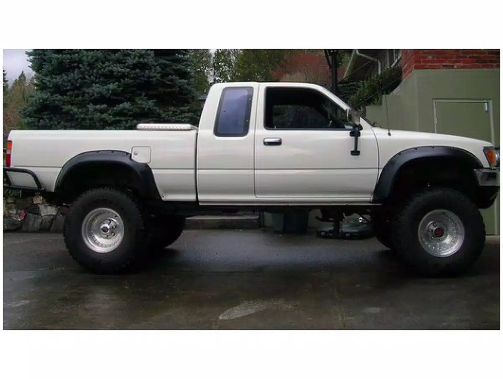 Black Cutout Style Smooth Finish Rear Fender Flares For 1989-1995 Toyota Pickup Bushwacker