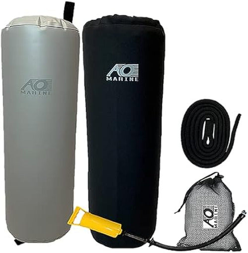 8IN X 32IN INFLATABLE FENDER KIT GREY/BLACK