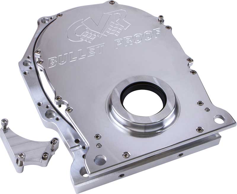 SBC Billet Timing Cover 2-Piece - Clear Anodized