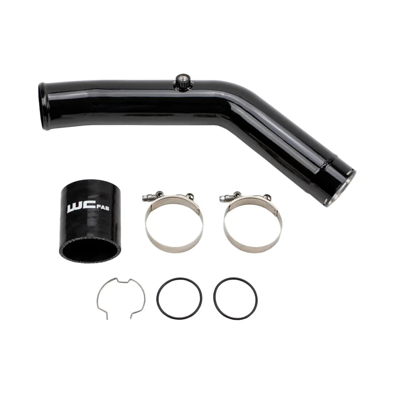 Wehrli Hot Side 3in. Intercooler Pipe 23-25 Ford HO Power Stroke 6.7L Gloss Black Gloss Black 100308-GB
