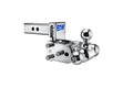 Tow and Stow 2 INCH Chrome 1 7 8in x 2in x 2 5 16in Tri-Ball 3in Drop 3 1 2in Rise