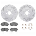 DFC 01-01 Subaru Outback Front Drilled & Slotted Geoperformance Rotors 5000 Advanced Pads w/Hardware