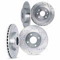 DFC 89-98 Nissan 240SX Front & Rear Drilled & Slotted Silver Rotors