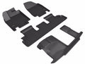 3D MAXpider 22-23 Infiniti QX60 7 Seat Kagu Black Floormat- Row 1/2/3