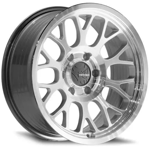 Mamba M28 17x9 6x139.7 ET-12 Silver Wheel w/ Mirror Machine Face & Lip