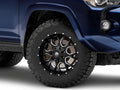 ~(38 lbs. 20X20X10)~ WARRIOR (8015) BLACK/MILLED SPOKES 18X9 6-135/6-139.7 18MM 108MM