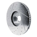 DFC 17-25 BMW 840i xDrive Right Front Drilled & Slotted Silver Brake Rotor