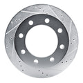 DFC 21-25 Chevrolet Express 4500 Rear Right Drilled & Slotted Silver Brake Rotor
