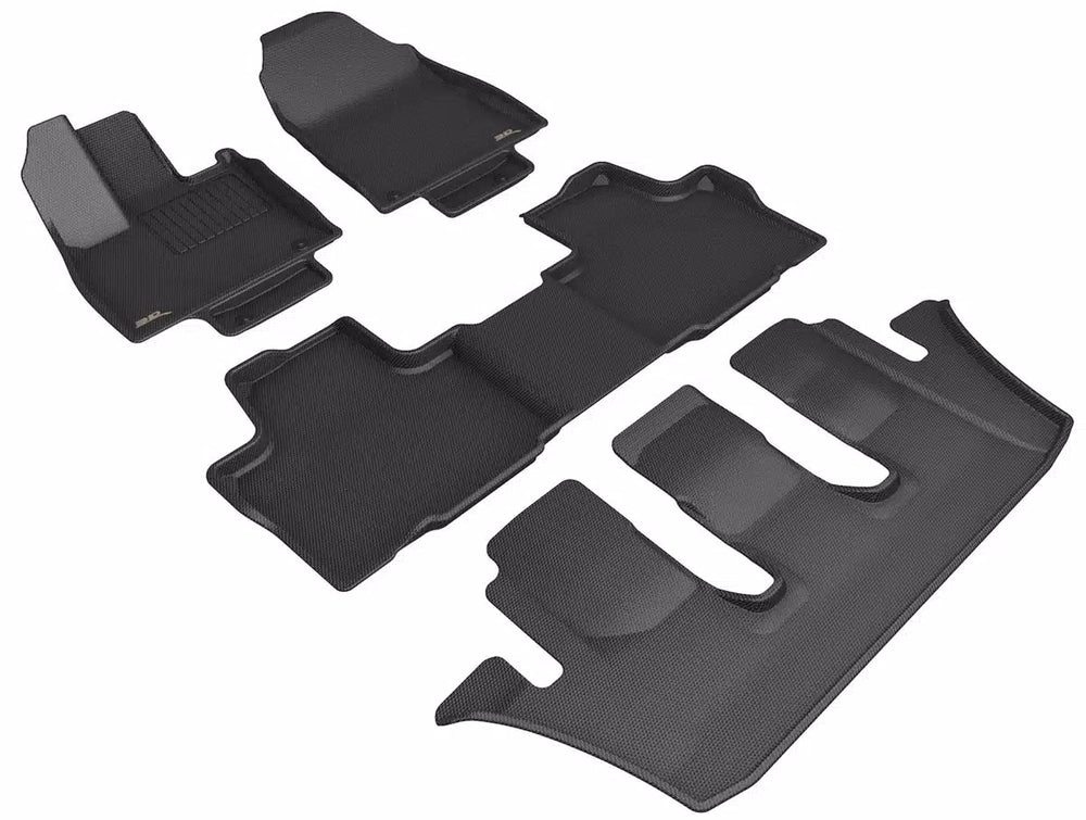 24C LEXUS TX KAGU FLOORLINER ROW 1 & 2 & 3 BLACK