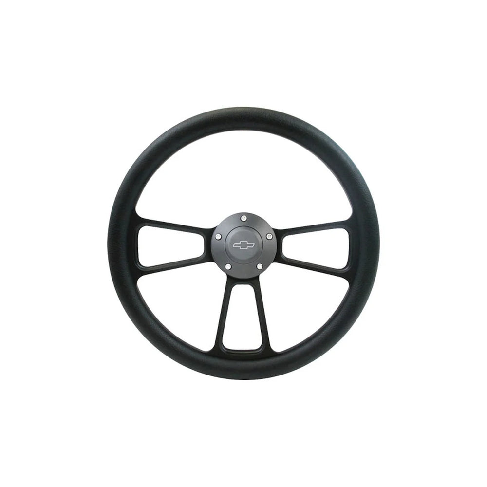 7073 CHEVY/GMC C10 BROTHERS TRUCKS CUSTOM STEERING WHEEL KIT BLACK W/ BOWTIE