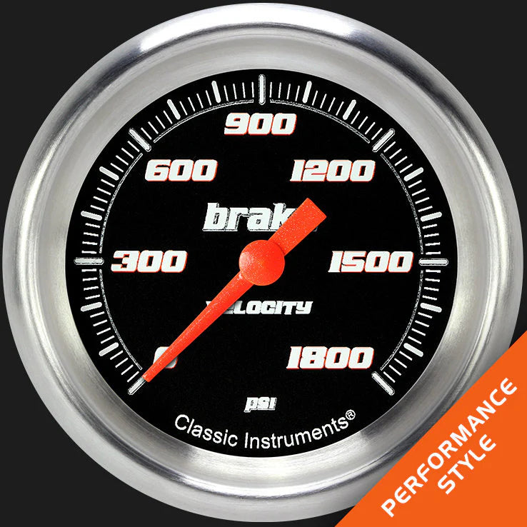VELOCY BLK 2 5/8IN BRK PRSR GAUGE FS