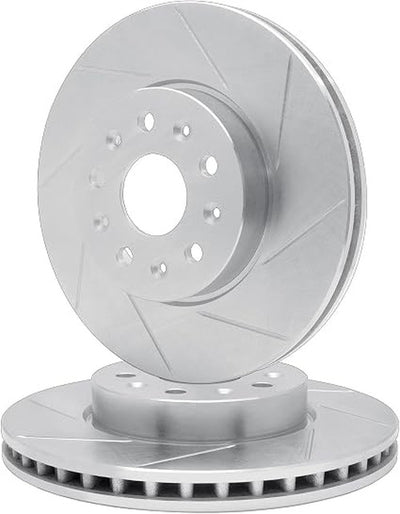 R1 Concepts Brake Rotor- Slotted - Silver Fits Pontiac GTO