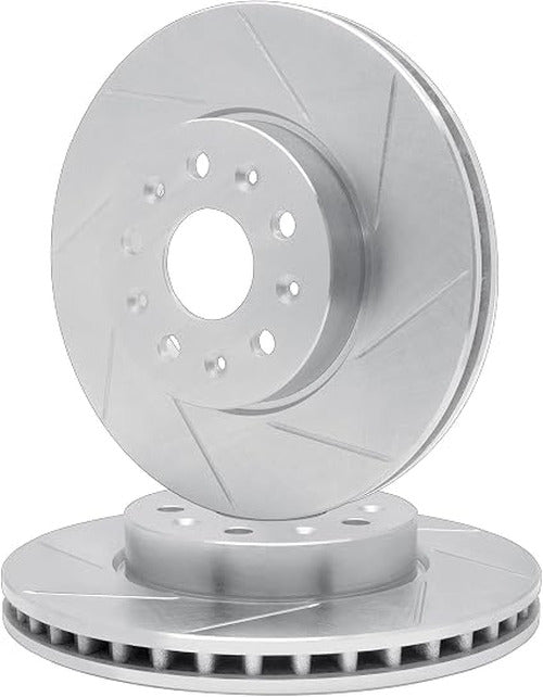 R1 Concepts Brake Rotor- Slotted - Silver Fits Pontiac GTO