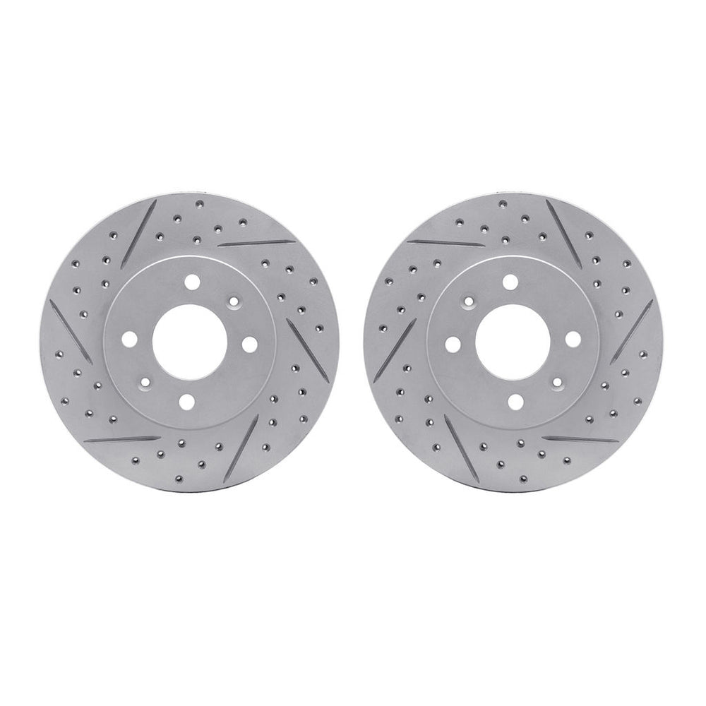DFC 12-17 Dodge Attitude Front Drilled & Slotted Geoperformance Rotors