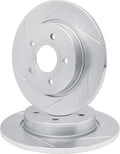 R1 Concepts Brake Rotor- Slotted - Silver Fits Chrysler Pacifica