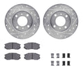 R1 E- Line Series Brake Rotor - D/S - Silver w/ Ceramic Pads Hdw Fits Dodge Colt