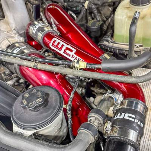 Wehrli Cold Side 3.5 in. Intercooler Pipe 17-25 Ford 6.7L Power Stroke Bengal Blue Bengal Blue 100295-BB