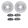 R1 E- Line Series Brake Rotor - D/S - Silver w/ Ceramic Pads Fits Toyota Corolla