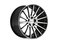 ~(29 lbs. 21X21X11)~ TSW CHICANE 19x9.5 5/112 ET35 CB72.1 GLOSS BLACK W/MIRROR CUT FACE