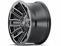 ~(42 lbs. 20X20X9)~ DECOY (8108) GLOSS BLACK/MILLED SPOKES 20X9 6-135/6-139.7 -5mm 106mm