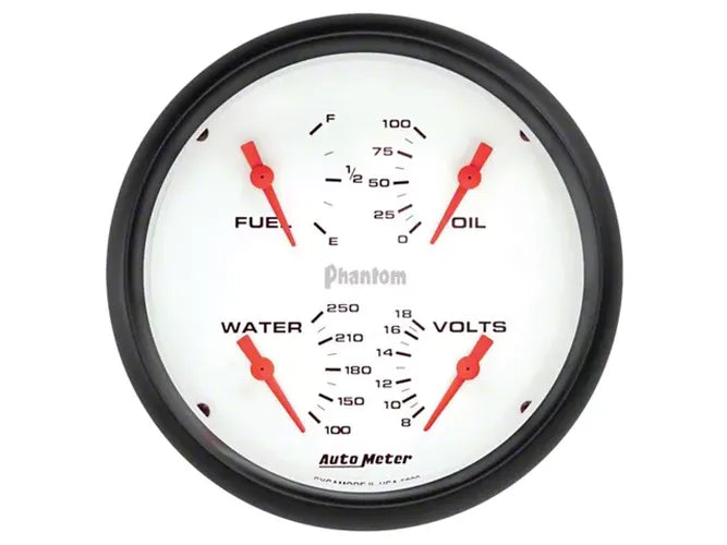 Autometer Phantom Quad 5in. Gauge 240OHm (E) - 33Ohm (F) Electric