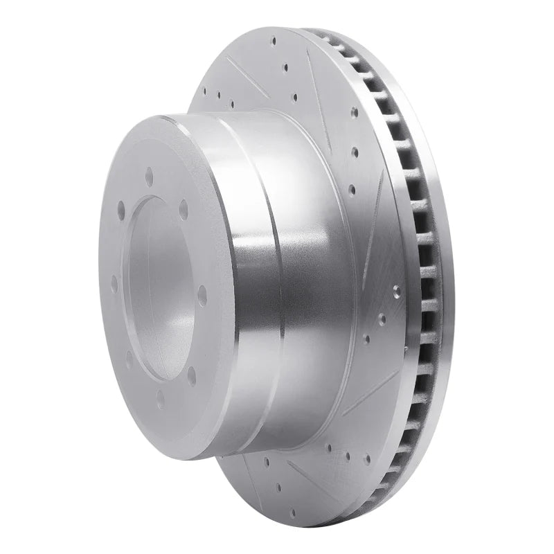 R1 11-22 Ford F-350 Super Duty 4WD Rear Right Drilled & Slotted Silver Brake Rotor