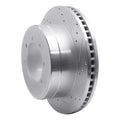 R1 11-22 Ford F-350 Super Duty 4WD Rear Right Drilled & Slotted Silver Brake Rotor