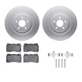R1 Concepts Brake Rotor- Carbon Coated with Ceramic Pads Hdw Fits Ford Mustang