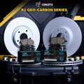 R1 Concepts Brake Rotor- Carbon Coated with Ceramic Pads Hdw Fits Mitsubishi Lancer