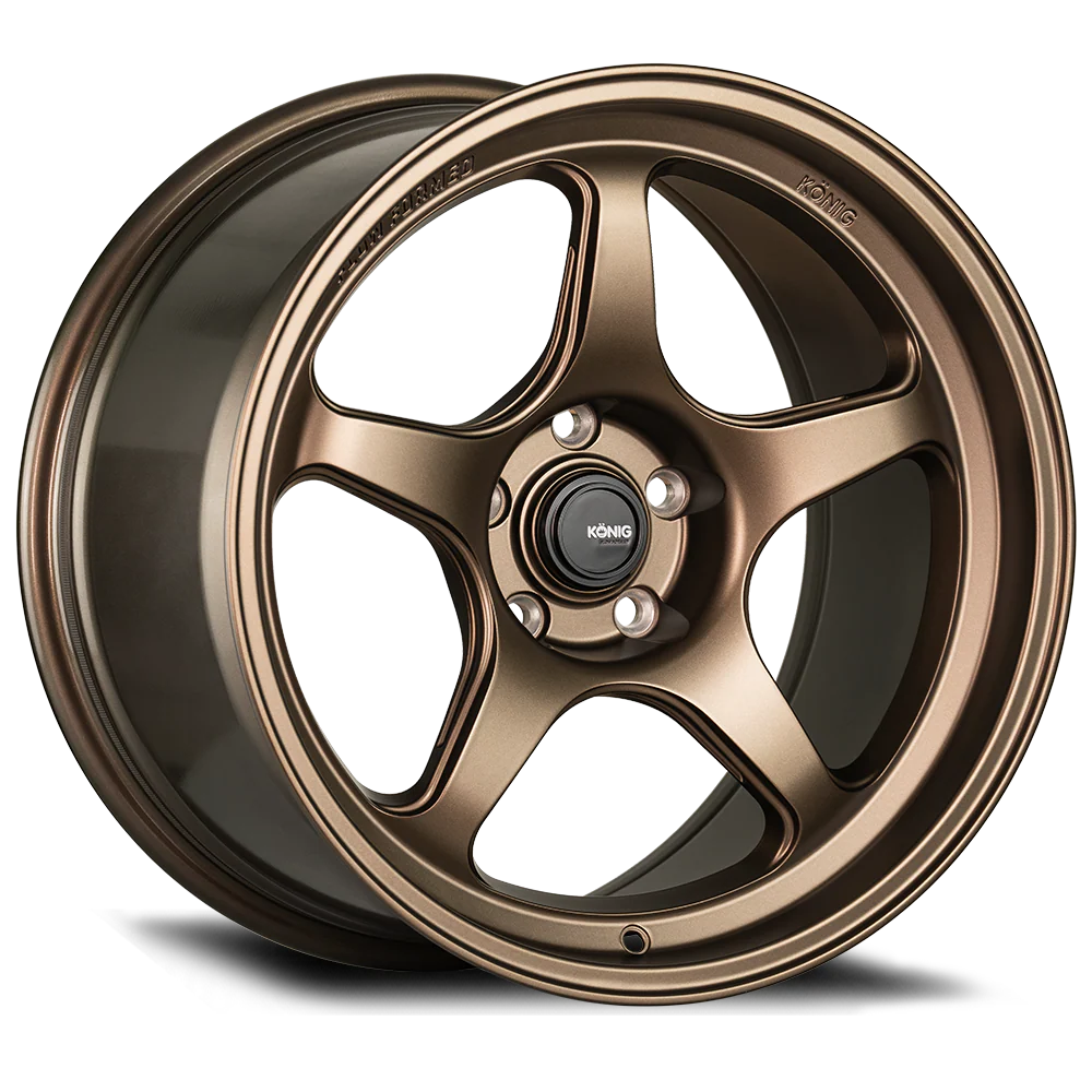 Konig Hyperspec 17x8 5x100 ET40 Anthracite Metallic Wheel w/ Mirror Machined Lip (Knurled Bead)