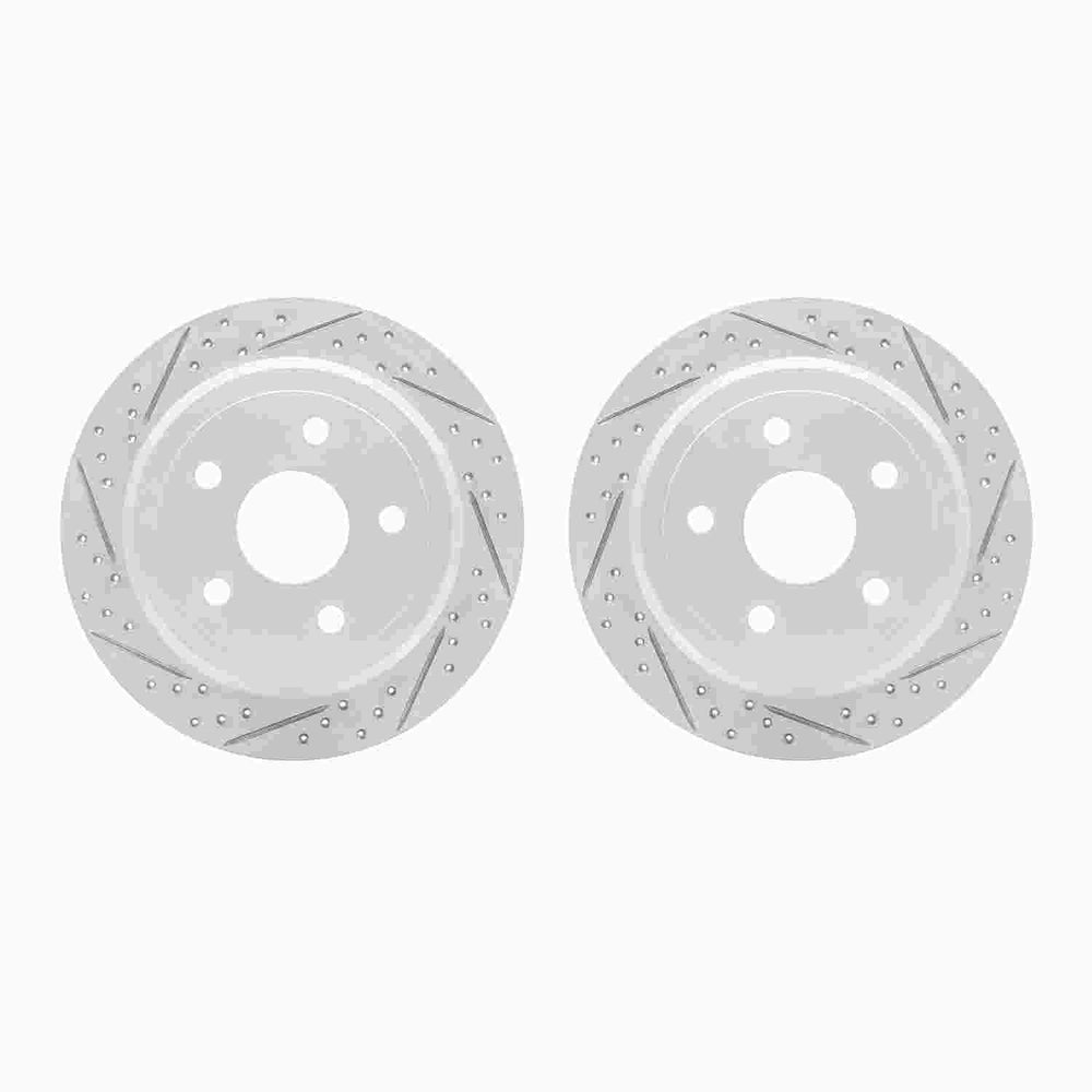 DFC 07-18 Jeep Wrangler Rear Drilled & Slotted Geoperformance Rotors