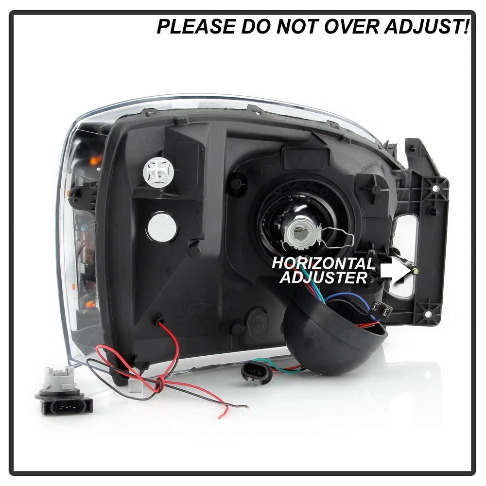 0608 DODGE RAM 1500/0609 RAM 2500/3500 PROJECTOR HEADLIGHTS LIGHT BAR DRL BLAC