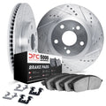 DFC 17-25 Alfa Romeo Giulia Rear Drilled & Slotted Silver Rotors with 5000 Advanced Pads w/Hardware