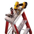 WERNER 6FT PREMIUM FIBERGLASS STEP LADDER TYPE IAA 375# CAPACITY 7406