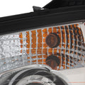 0817 KENWORTH T660 HALOGEN PROJECTOR HEADLIGHTS W/ LED STRIP BLACK