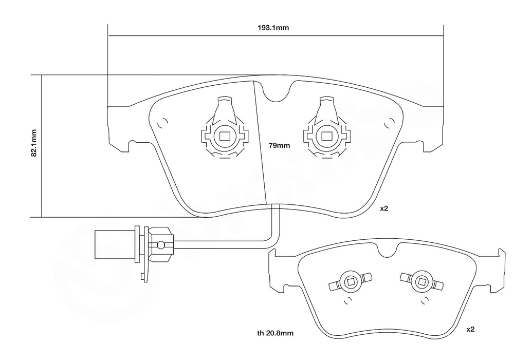 Brembo 2006 Bentley Continental Convertible HP2 Pads - Front