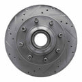DFC 95-07 Ford E-350 Econoline Club Wagon Front Left Drilled & Slotted Silver Brake Rotor
