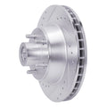 DFC 69-73 Chrysler New Yorker Front Left Drilled & Slotted Silver Brake Rotor
