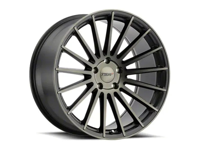 ~(29 lbs. 21X21X10)~ TSW LUCO 19x8.5 5/114.3 ET20 CB76.1 MATTE BLACK W/MACHINE FACE AND DARK TINT