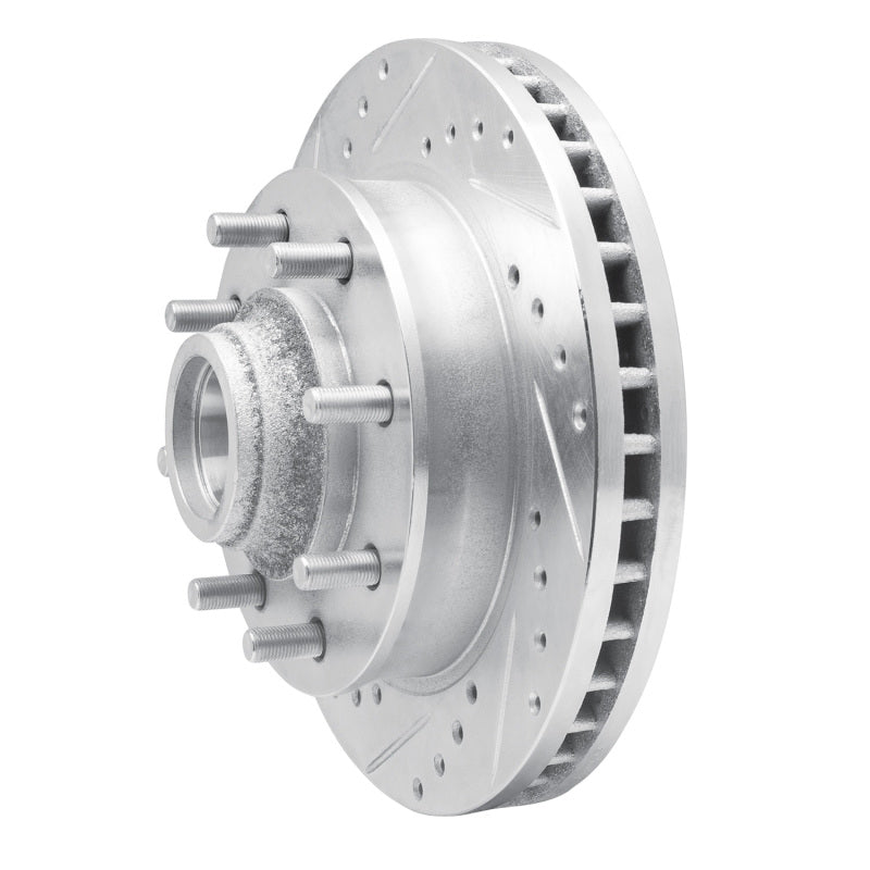 R1 Concepts Brake Rotor Drilled and Slotted Silver Fits Chevrolet Express